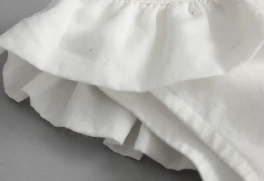 Sunlily – Backless White Summer Dress for Baby Girls